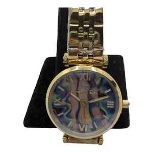 Porsamo BLEU Sylvie Stunning Abalone Dial Gold  Bracelet Watch, 32mm